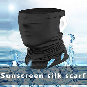 Ice Silk Bike Face Mask  Summer, Breathable, UV Sun Protection