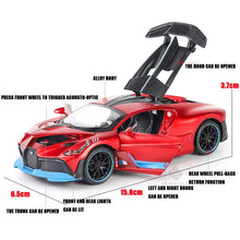 Load image into Gallery viewer, 1/32 Bugatti Divo Diecast Car - Alloy, Lights - Boys&#39; Gift
