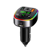 Load image into Gallery viewer, Car Bluetooth 5.0 FM Transmitter MP3 Modulator Player Handsfree Audio Receiver With 3 in 1 Charge Cable for IPhone Huawei Xiaomi