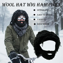 Load image into Gallery viewer, Punk-style Knitted Cap Funny Wig Beard Knitted Hats Hobo Mad Scientist Hip Hop Handmade Knit Warm Winter Cap Beanies Hat