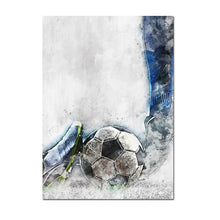 Load image into Gallery viewer, Football Basketball Poster Canvas Painting – Modern Sports Wall Art