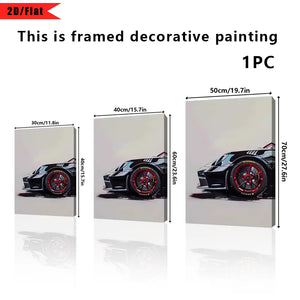 GT3 RS Graffiti Wall Art, HD Canvas Print Poster, Home, Living Room, Room Decoration