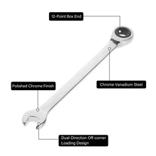 Load image into Gallery viewer, 12pcs Ratchet Spanner Wrench Set Metric Combination Ratcheting Spanners 8-19mm