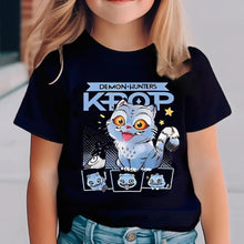 Load image into Gallery viewer, Kpop Demon Hunters Children's T Shirt Short Sleeve T-shirt Cute Kpop Demon Hunters Tiger Harajuku Tshirt for Boys Girls