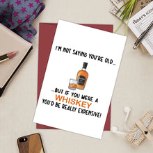 Load image into Gallery viewer, Funny Birthday Card for Father,But If You Were A Whisky You'd Be Really Expensive!,Birthday Greeting Card for Dad Friend,Family