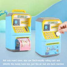 Load image into Gallery viewer, Cartoon Face Unlock ATM Music Coin Bank - Kids Toy Safe Box Banking Machine