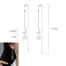 Load image into Gallery viewer, Ventfille 925 Sterling Silver Star Earring for Women Girl Simple Tassels Chain Fashion Office Jewelry Gift Dropshipping