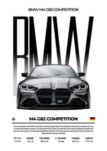 BMW Cars Competition Poster – Modern Canvas Wall Art