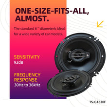 Load image into Gallery viewer, 2pcs 6 Inch 320W 3 Way Universal Car Coaxial Car Music Stereo Full Range Hi-Fi for Car Truck Door Speakers Surround Sound System