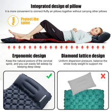 Load image into Gallery viewer, Outdoor Camping Inflatable Mattress with Pillows – Ultralight Air Sleeping Pad