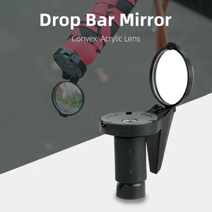 Bicycle Rearview Mirror - Convex Lens, Handlebar Mount, Acrylic Lens for Enhanced Safety