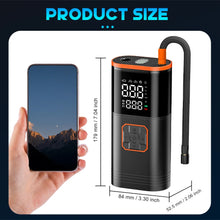 Load image into Gallery viewer, Digital Display Portable Tire Inzzator, USB Rechargeable Air Compressor for Car Bike Motorcycle Tires, Balls, Inflatable Toys