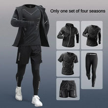 Load image into Gallery viewer, 3-7Pcs Men's Ice Fiber Quick-Dry Running Fitness Full Set/Suit Tracksuit For Marathon, Training Cycling，Jogging,Gym， sweatpants