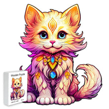 Load image into Gallery viewer, Wooden puzzle Color Cat delicate gift box Irregular shape puzzle Gratitude gift adult stress reduction family interactive toy
