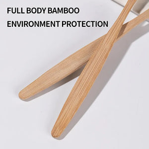 Cowhide Bamboo Toothbrush Set: Eco-Friendly Natural Brush, 10PCS