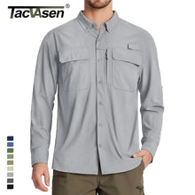 Load image into Gallery viewer, TACVASEN Men&#39;s UPF 50+ Sun Protection Fishing Shirt - Quick Dry, Long Sleeve, Breathable