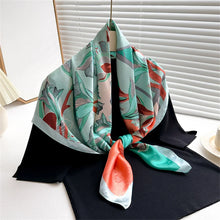 Load image into Gallery viewer, 90*90Cm Square Scarf Twill Silk Feeling Women Head Shawls and Wraps Luxury Hair Tree Print Neck Scarves Hijab Bandana Pashmina