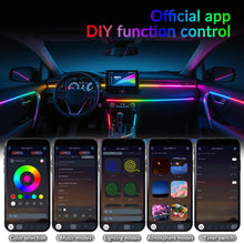 Load image into Gallery viewer, 6/10/18 in 1 Symphony RGB Neon Light Car Ambient Light Interior Acrylic LED Strip Decoration Atmosphere Lamp by APP Control