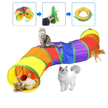 Load image into Gallery viewer, Collapsible Cat Tunnel Toy - Interactive Connectable Play Tube for Kittens