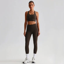 Load image into Gallery viewer, Naked Feel Yoga Set Women Fitness Sportswear 2 Piece Strappy Sports Bra High Waist Gym Leggings Workout Outfit Active Wear