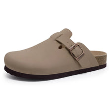 Load image into Gallery viewer, Comwarm Fashion Women's Suede Mules Slippers Men Clogs Cork Insole Sandals With Arch Support Outdoor Beach Slides Home Shoes
