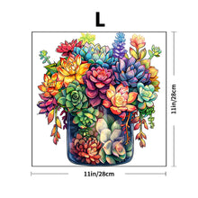 Load image into Gallery viewer, Wooden Puzzle - Colorful Succulent &amp; Unique Animal Shape - Jigsaw for Adults &amp; Kids