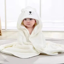 Load image into Gallery viewer, Cartoon Baby Bath Towels Soft Newborn Hooded Towel Blanket Cute Toddler Bathrobe Warm Sleeping Swaddle Wrap for Boys Girls