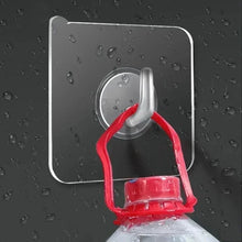 Load image into Gallery viewer, 5/10/20Pcs Self-adhesive Hook Transparent Door Wall Hook Child Heavy Load Rack Kitchen Bathroom Towel Key Rack Sticky Hook