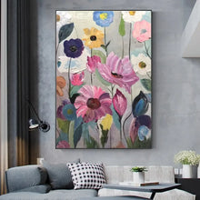 Load image into Gallery viewer, Scandinavian Abstract Wall Art Large Floral Botanical Oil Painting HD Poster for Home Decor