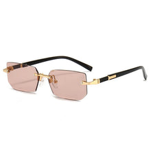 Load image into Gallery viewer, Rimless Sunglasses Rectangle Fashion Popular Women Men Shades Small Square Sun Glasses For Female Male Summer Traveling Oculos