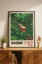Load image into Gallery viewer, Retro Japanese Landscape Canvas Printing Asian Art Railway Wall Art Poster Modern Living Room Bedroom Bathroom Home Decor