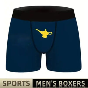 Men's Sports Boxers Underwear Letter Print M L XL Ventilated Casual Fashion Shorts