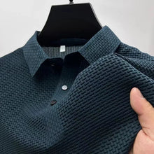 Load image into Gallery viewer, New Men's Business Casual Short Sleeved Bone Flower Solid Color POLO Shirt Fashion Breathable Comfortable Summer Versatile Top