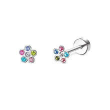 Load image into Gallery viewer, 2PCS/Set Stainless Steel Heart Moon Earbone Stud Screw Ball Stud Earrings for Women Fashion Ear Tragus Cartilage Body Piercing