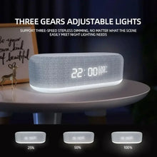 Load image into Gallery viewer, Alarm Clock Wireless Chargers Pad Phone Bedroom Lamp Night Light Desk Thermometer For iPhone 17 16 15 14 13 Fast Charging Dock
