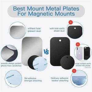 Magnetic Car Phone Holder Metal Plate Disk Iron Sheet Sticker Round Mount Disk