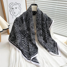 Load image into Gallery viewer, 90*90Cm Square Scarf Twill Silk Feeling Women Head Shawls and Wraps Luxury Hair Tree Print Neck Scarves Hijab Bandana Pashmina