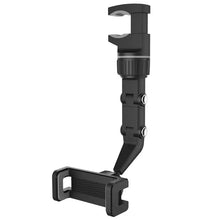 Load image into Gallery viewer, Universal Multifunctional Car Rearview Mirror Phone Holder Rotatable Adjustable Clip Mount Compatible with Smartphones Dash Cam