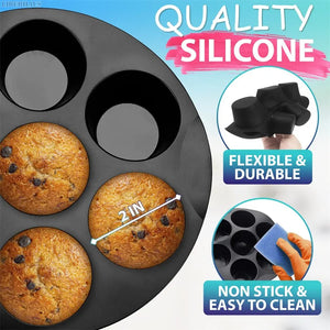 Airfryer Silicone Muffin Pan - Non-Stick Cupcake Mold for Mini Cakes