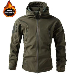 Men's Winter Fleece Jacket Tactical Waterproof Outdoor Hiking Fishing Hunting Coats M-5XL