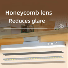 Load image into Gallery viewer, LED Table Lamp Magnetic Hanging USB Rechargeable Desk Lamp 3 Color Reading Light Dimmable Cabinet Closet Wardrobe Night Light