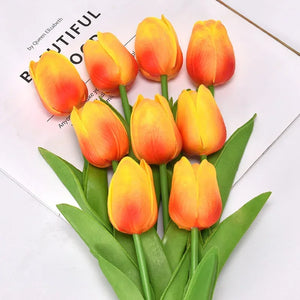 5/10Pcs Artificial Tulip Flowers - PE Foam Fake Bouquets for Wedding & Home Decor