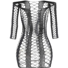 Load image into Gallery viewer, Women&#39;s Sexy Fishnet Cover Up Hollow Out Bodycon Long Sleeve Beachwear Dress