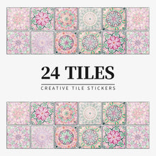 Load image into Gallery viewer, 24pcs/set Light Color Tiles Sticker Wall Stickers Kitchen Bathroom Home Renovation Wallpaper Waterproof Self-adhesive Wall Decal