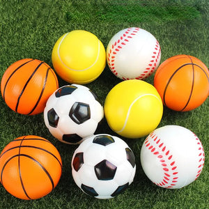 4pcs Soft Sponge Sports Balls - Children's Basketball & Football Toys