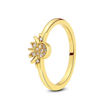 Load image into Gallery viewer, 925 Sterling Silver Rings For Women Original Crown Love Heart Wishbone Engagement Wedding Rose Gold Crystal Ring Luxury Jewelry