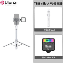 Load image into Gallery viewer, Ulanzi TT88 1.44M Overhead Selfie Stick Phone Tripod with Magnetic Clamp Wireless Remote Extension Tripod for LiveStreaming Vlog