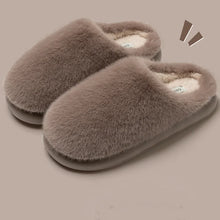 Load image into Gallery viewer, Winter Women's Faux Fur Warm Slippers-Plush Toe-Cover Slip-Resistant Cotton House Shoes,Soft Cozy Indoor Slides with Thick Sole