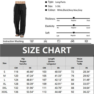 Men's Cotton Linen Pants: Casual Streetwear Lightweight Trousers