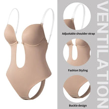 Load image into Gallery viewer, Seamless Shapewear Thong! Backless, U-Plunge Bra